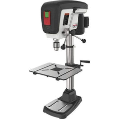 Jet - 15" Swing, Step Pulley Drill Press (Woodworking) - 16 Speed, 3/4 hp, Single Phase - Industrial Tool & Supply
