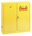 Undercounter Storage Cabinet - #5467 - 35 x 22 x 35" - 22 Gallon - w/one shelf, 2-door manual close - Yellow Only - Industrial Tool & Supply