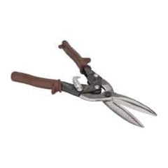 Paramount - 3" Length of Cut, Straight Pattern Aviation Snip - 11-1/2" OAL, Steel Handle, 4047 Molybenum Alloy Steel Blade, 20 AWG Steel Capacity - Industrial Tool & Supply