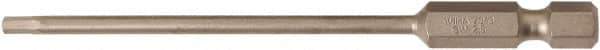 Wiha - 1/4" Hex Bit - 1/4" Hex Drive, 3-1/2" OAL - Industrial Tool & Supply