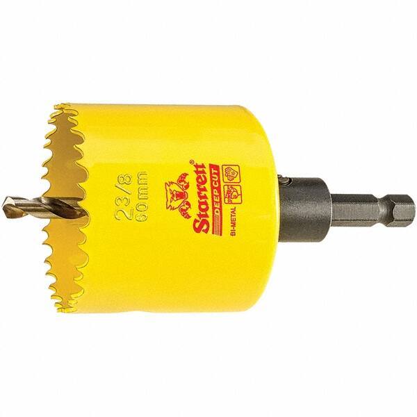 Starrett - 2-3/8" Diam, 2" Cutting Depth, Hole Saw - High Speed Steel Saw, Toothed Edge - Industrial Tool & Supply