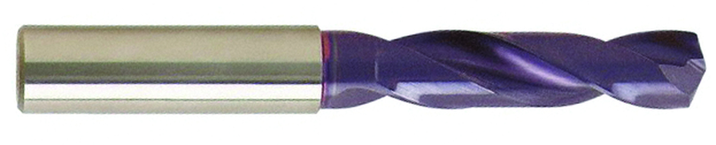 8.7mm Dia. - Carbide HP 3XD Drill-140° Point-nano-A - Industrial Tool & Supply