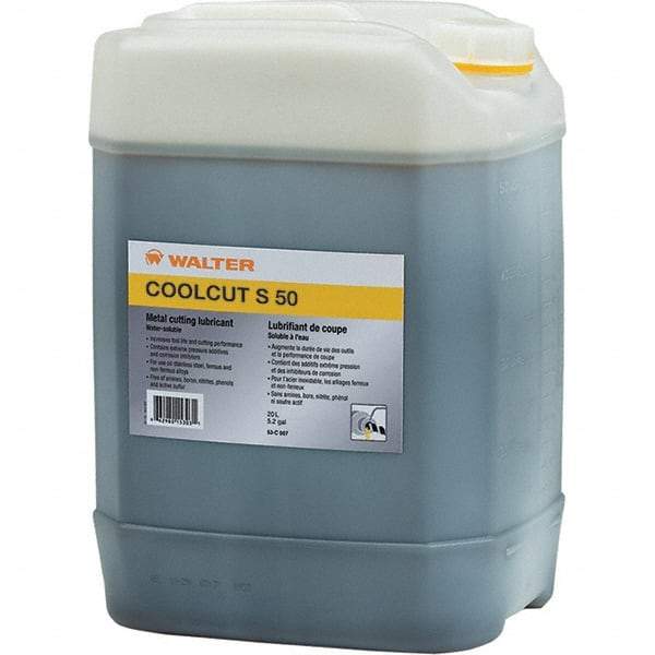 WALTER Surface Technologies - CoolCut, 20 L Bottle Cutting Fluid - Liquid, For Broaching, Drilling, Milling, Reaming, Sawing, Shearing, Tapping - Industrial Tool & Supply