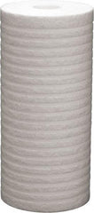 Value Collection - 4-3/8" OD, 25µ, Polypropylene Melt Blown-Thermal Bonded Cartridge Filter - 9-7/8" Long, Reduces Dirt & Rust - Industrial Tool & Supply