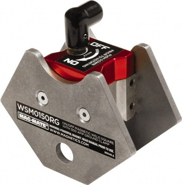Mag-Mate - 1-15/16" Wide x 4" Deep x 3-3/4" High Rare Earth Magnetic Welding & Fabrication Square - 150 Lb Average Pull Force - Industrial Tool & Supply