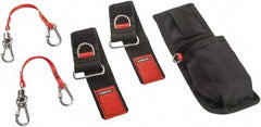 Proto - 11" Tool Tether Kit - D-Ring Connection, 11" Extended Length, Black - Industrial Tool & Supply
