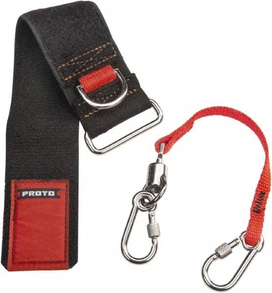 Proto - 13" Tool Tether Kit - D-Ring Connection, 13" Extended Length, Black - Industrial Tool & Supply