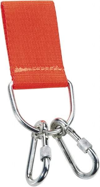 Proto - 7" Tethered Tool Holder - Carabiner Connection, 7" Extended Length, Orange - Industrial Tool & Supply