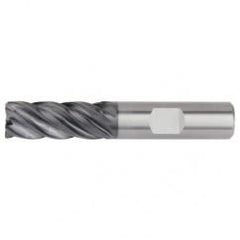 1/2x1/2x1-1/4x3 5FL Square Carbide End Mill-Round Shank-AlTiN - Industrial Tool & Supply