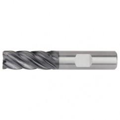 1x1x1-3/4x4-1/2 .030R 5FL Carbide End Mill-Weldon Shank-AlTiN - Industrial Tool & Supply