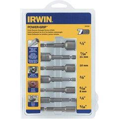 Irwin - 7 Piece Screw & Nut Extractor Set - 1/2 to 3/16 Size Range - Industrial Tool & Supply