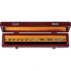 Gage Block Set: 10 Pc, Steel Rectangle