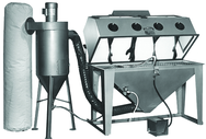 Blast Cabinet with Abrasive Separators-Split Level - #6024AS 60W x 24D x 24H Tub Dimensions - Industrial Tool & Supply