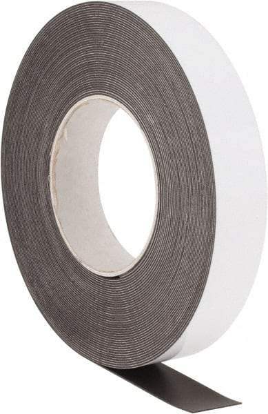 Aigner Index - 600" Long x 1" Wide x 0.03" Thick Flexible Magnetic Rectangular Strip - 0.8 Lb Max Pull Force, Plain Back, Green - Industrial Tool & Supply