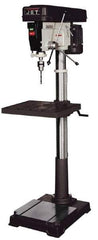 Jet - 20" Swing, Step Pulley Drill Press - 12 Speed, 1 hp, Single Phase - Industrial Tool & Supply