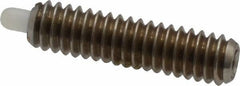 Vlier - 8-32, 5/8" Thread Length, 3/32" Plunger Projection, Stainless Steel Threaded Spring Plunger - 0.068 - 0.07" Max Plunger Diam, 5/8" Plunger Length, 2.7 Lb Init End Force, 7.3 Lb Final End Force - Industrial Tool & Supply