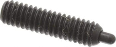 Vlier - 8-32, 5/8" Thread Length, 3/32" Plunger Projection, Steel Threaded Spring Plunger - 0.069 - 0.07" Max Plunger Diam, 5/8" Plunger Length, 2.7 Lb Init End Force, 7.3 Lb Final End Force, 0.063" Hex - Industrial Tool & Supply
