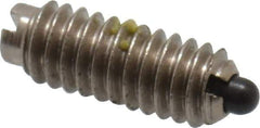 Vlier - 8-32, 7/16" Thread Length, 0.052" Plunger Projection, Steel Threaded Spring Plunger - 0.07" Max Plunger Diam, 0.437" Plunger Length, 1.5 Lb Init End Force, 4.75 Lb Final End Force - Industrial Tool & Supply