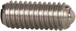 Vlier - M6x1.0, 3.5mm Ball Diam, 14mm Body Length, 1mm Max Ball Reach, Threaded Ball Plunger - Stainless Steel Body, Stainless Steel Ball, 2.02 Lb Initial End Force, 2.92 Lb Final End Force - Industrial Tool & Supply