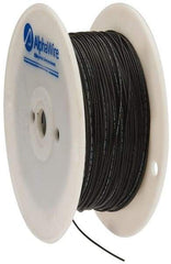 Alpha Wire - 24 AWG, 1 Strand, 305 m OAL, Tinned Copper Hook Up Wire - Black PVC Jacket, 0.052" Diam - Industrial Tool & Supply