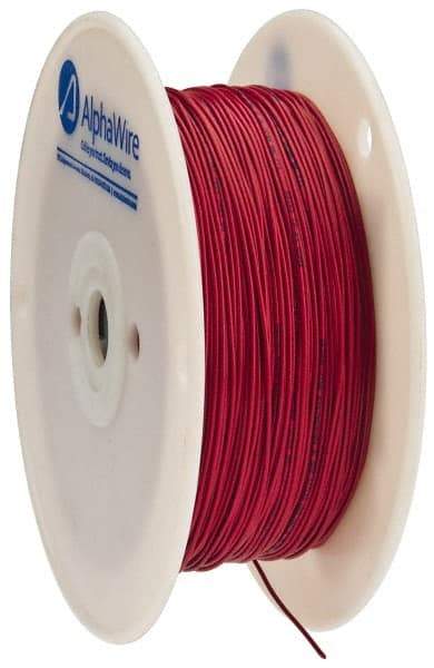 Alpha Wire - 24 AWG, 1 Strand, 305 m OAL, Tinned Copper Hook Up Wire - Red PVC Jacket, 0.052" Diam - Industrial Tool & Supply