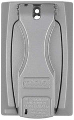 Thomas & Betts - Electrical Outlet Box Zinc Weatherproof Cover - Includes (2) Adapter Plates & Single Receptacle up to 1-9/16" - Industrial Tool & Supply