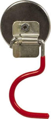Mag-Mate - 38 Lb Max Pull Force, 5/16" Overall Height, 2.03" Diam, Ceramic Cup Magnet - Hook Style, 1-7/8" Clamp Opening, Chrome Plated - Industrial Tool & Supply