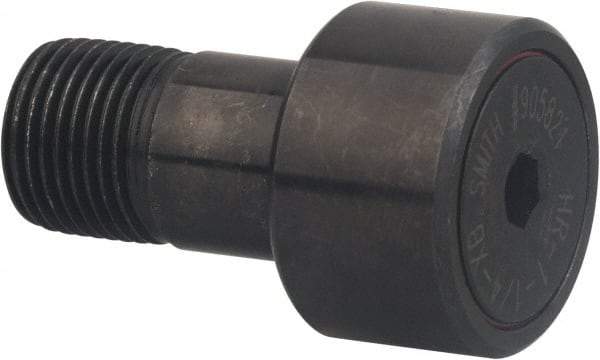 Accurate Bushing - 1-1/4" Roller Diam x 3/4" Width, 3/4" Stud Diam x 1-1/4" Length, Sealed Heavy Stud Cam Follower with Hex - Carbon Steel, 5/8" Thread Length, 3/4-16 Thread, 2" OAL, 4,060 Lb Dynamic Cap - Industrial Tool & Supply