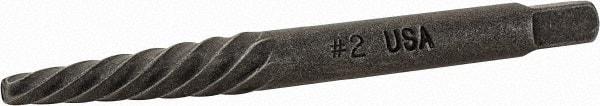 Cleveland - Spiral Flute Screw Extractor - #2 Extractor for 1/4 to 5/16" Screw, 2-3/8" OAL - Industrial Tool & Supply