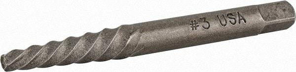Cleveland - Spiral Flute Screw Extractor - #3 Extractor for 5/16 to 7/16" Screw, 2-11/16" OAL - Industrial Tool & Supply