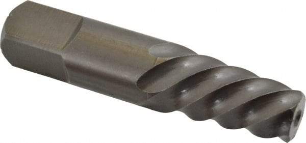 Cleveland - Spiral Flute Screw Extractor - #8 Extractor for 1-3/8 to 1-3/4" Screw, 4-3/8" OAL - Industrial Tool & Supply
