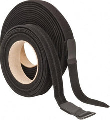 VELCRO Brand - 22 Piece 1" Wide x 5 Yd Long Self Fastening Tie/Strap Kit - Roll, Black - Industrial Tool & Supply