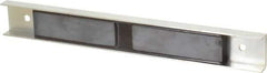 Eclipse - 30 Max Pull Force Lb, 12" Long x 1-1/2" Wide x 5/8" Thick, Rectangular Channel, Ceramic Fixture Magnet - 212°F Max Operating Temp, 0.01" Mounting Hole Diam, Stainless Steel Housing - Industrial Tool & Supply