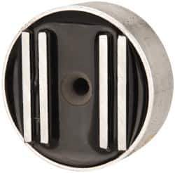 Mag-Mate - 1" Long x 2-1/2" Diam x 1" High, 1 Mounting Hole, 4 Poles, Cylindrical Neodymium Rare Earth Holding Magnet - 40 Lb Average & 90 Lb Max Pull Force, 1/4 Mounting Hole, Through Hole Style, 200°F Max Operating Temp - Industrial Tool & Supply