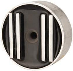 Mag-Mate - 1" Long x 2-1/2" Diam x 1" High, 1 Mounting Hole, 4 Poles, Cylindrical Neodymium Rare Earth Holding Magnet - 40 Lb Average & 90 Lb Max Pull Force, 1/4 Mounting Hole, Through Hole Style, 200°F Max Operating Temp - Industrial Tool & Supply
