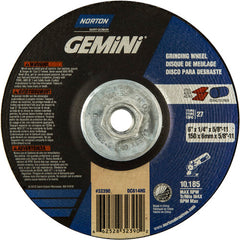 6 × 1/4 × 5/8 - 11″ Gemini Grinding Wheel A 24 S Type 27 - Industrial Tool & Supply