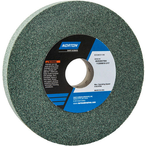 6″ × 3/4″ × 1-1/4″ 39C Toolroom Wheel Type 01 Straight 60 Grit Silicon Carbide - Exact Industrial Supply