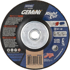 5″ × 0.045″ × 5/8″-11 Gemini Non-Woven Depressed Center Wheel Type 27 24 Grit - Industrial Tool & Supply