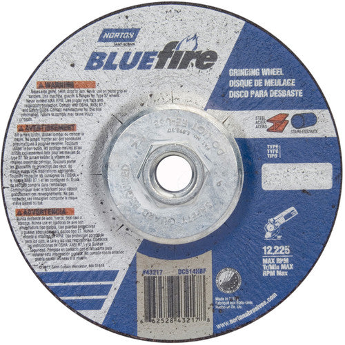 5 × 1/4 × 5/8 - 11″ BlueFire Grinding Wheel ZA 24 S Type 27 - Industrial Tool & Supply