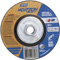 4-1/2″ × 1/4″ × 5/8″ NorZon Plus Non-Woven Depressed Center Wheel Type 27 - Industrial Tool & Supply