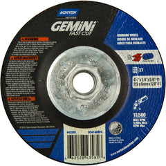 4-1/2 × 1/4 × 5/8 - 11″ Gemini Fast Cut Grinding Wheel A 24 N BDA Type 27 - Industrial Tool & Supply