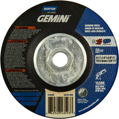 4-1/2 × 1/4 × 5/8 - 11″ Gemini Grinding Wheel A 24 S BDA Type 27 - Industrial Tool & Supply