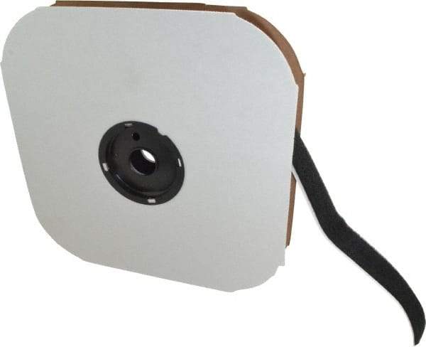 VELCRO Brand - 1" Wide x 25 Yd Long Adhesive Backed Loop Roll - Continuous Roll, Black - Industrial Tool & Supply