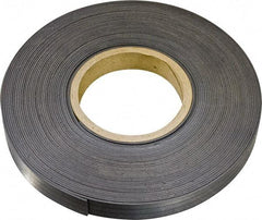 Mag-Mate - 600" Long x 1/2" Wide x 1/8" Thick Flexible Magnetic Strip - 14 Lb Max Pull Force, 8 Linear Ft/Lb Magnetic Pull Force, Plain Back, Dark Brown - Industrial Tool & Supply