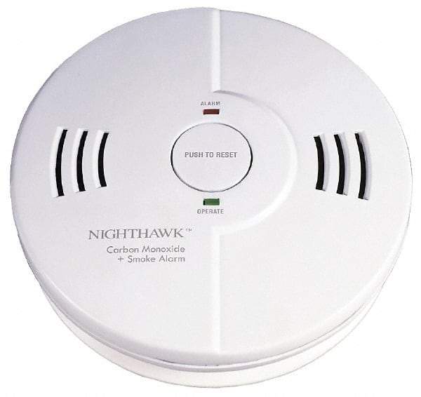Kidde - 5-3/4 Inch Diameter, Smoke and Carbon Monoxide Alarm - 85 dB Decibel Rating, AA Battery Included, Indicating Light, Tamper Resistant - Industrial Tool & Supply