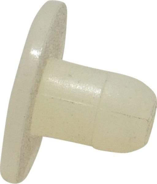 Made in USA - 0.2" Hole Diam, 0.333" OAL, Split Shank, Nylon Panel Rivet - 5/32" Material Thickness, 15/32" Head Diam - Industrial Tool & Supply