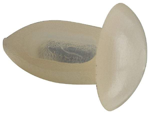 Made in USA - 0.13" to 0.132" Hole Diam, Arrow Shank, Nylon Panel Rivet - 0.31" Length Under Head, 1/8" to 0.14" Material Thickness, 0.27" Head Diam - Industrial Tool & Supply