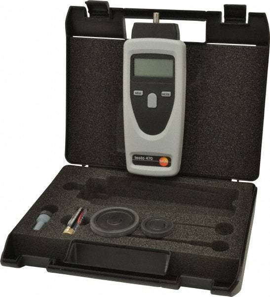 Value Collection - Accurate up to 0.02%, 1 RPM Resolution, Contact and Noncontact Tachometer - 1 to 99,999 RPM Measurement - Industrial Tool & Supply