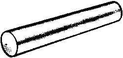 Value Collection - Size 3, 0.1722" Small End Diam, 0.219" Large End Diam, Uncoated Steel Taper Pin - Grade C-12L14, 2-1/4" OAL, 2-1/4 Pin Length - Industrial Tool & Supply