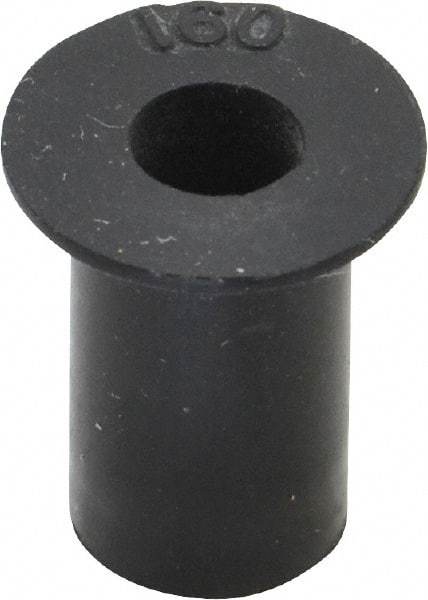 Au-Ve-Co Products - #10-32, 0.562" Diam x 0.04" Thick Flange, Rubber Insulated Rivet Nut - UNF Thread, Neoprene, 5/8" Long x 0.377" Body Diam, 0.665" OAL - Industrial Tool & Supply